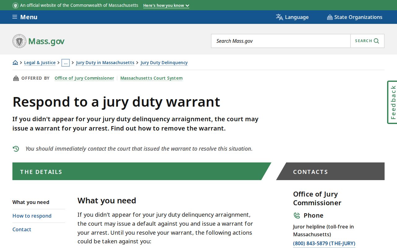 Barnstable County warrant records recall instructions from the Massachusetts official default removal page