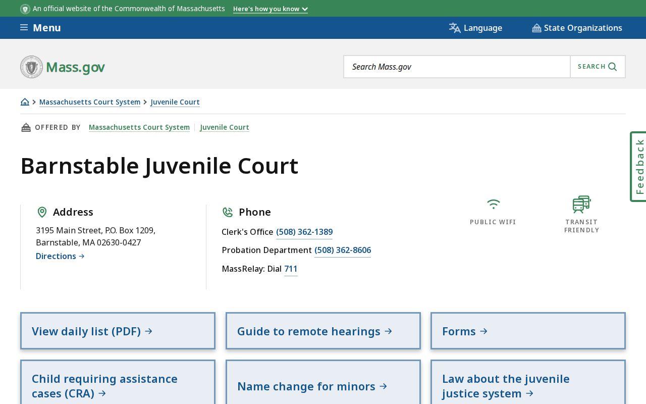 Barnstable County bench warrant search and the Juvenile Court route for restricted juvenile matters