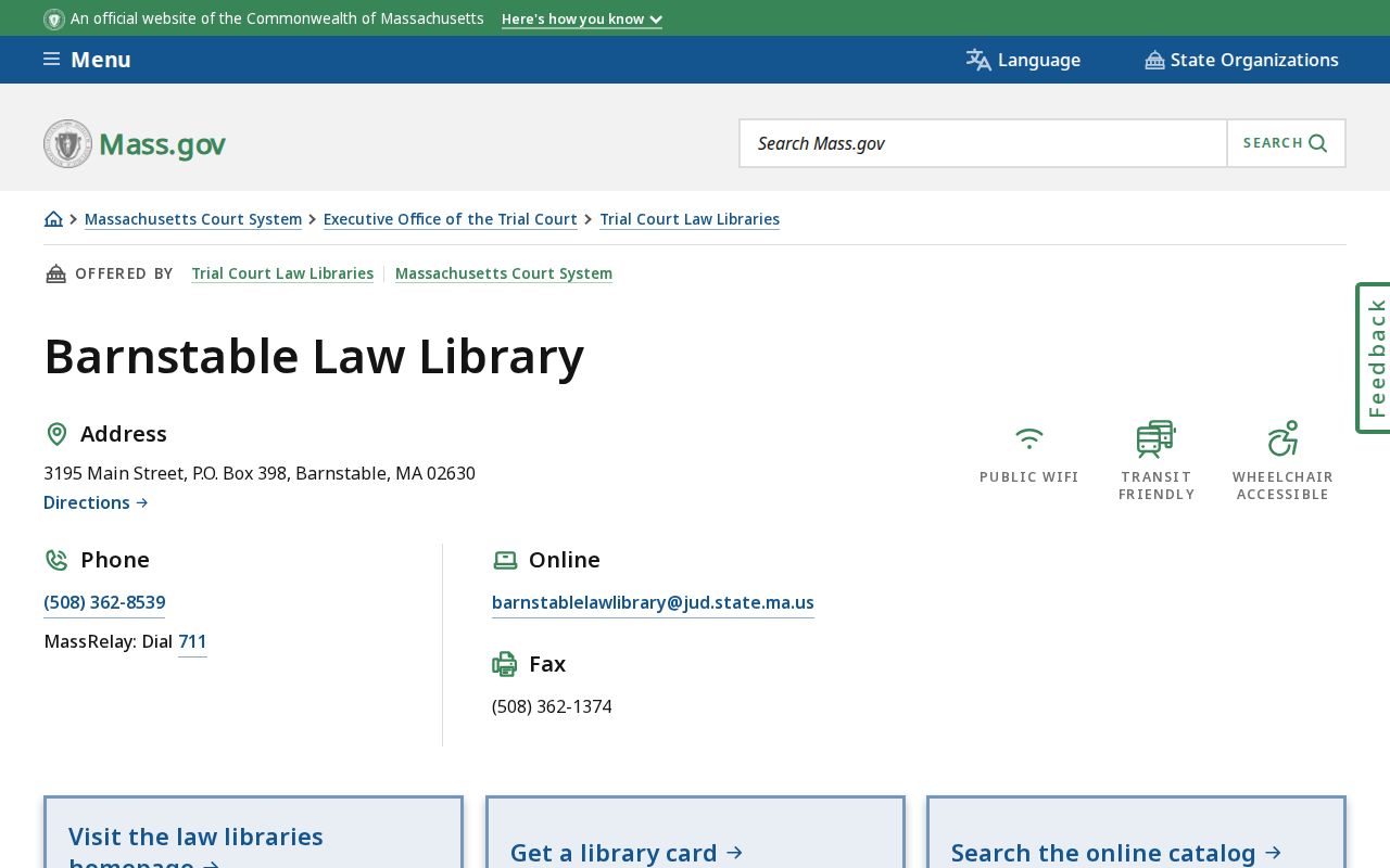 Barnstable County arrest warrant research at the Barnstable Law Library inside the courthouse complex