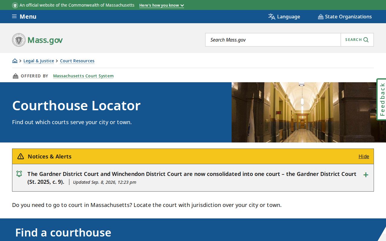 Barnstable County warrant records courthouse locator used to route a case to the right Massachusetts court division