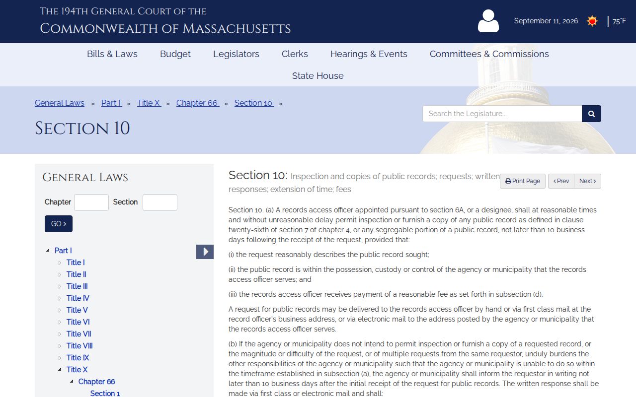 Barnstable County outstanding warrants and the Massachusetts public records request law