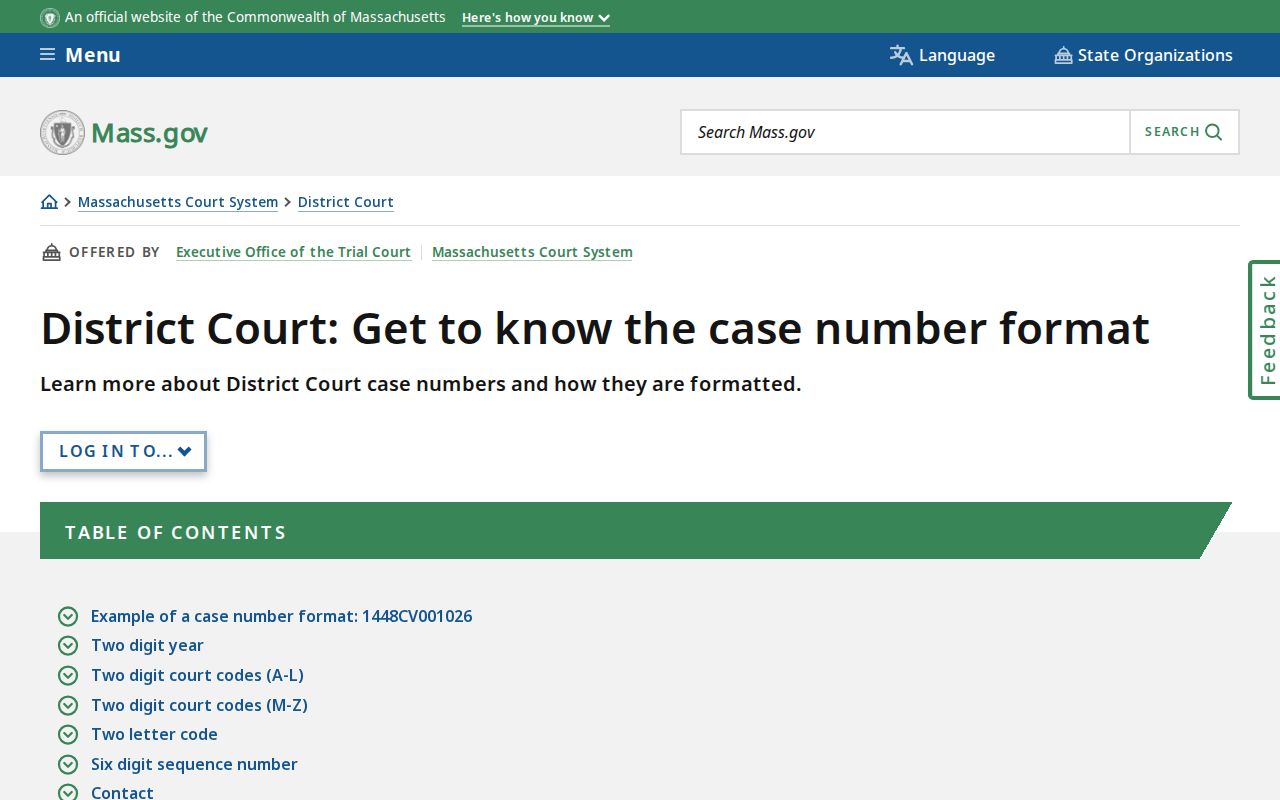 Barnstable County warrant records docket number format diagram showing year, court code, case type, and sequence